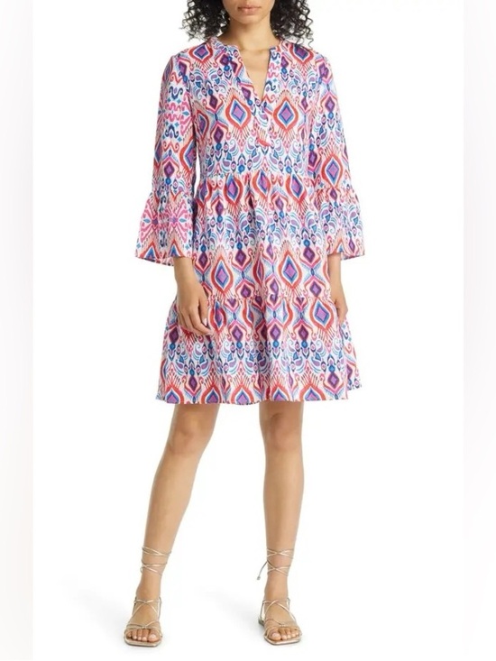 Boden Dresses & Skirts - Boden Relaxed Linen Tiered V-Neck Dress